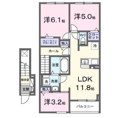 グランデ・ヴェリタ 204【管理NO：1-028695101-02040】 ★家具家電は申し込み後に搬入します★ ★2026年09月上旬入居可能★の物件画像