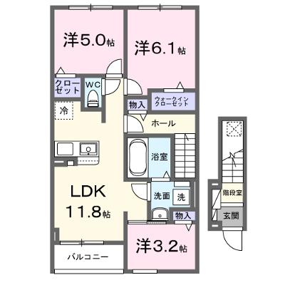グランデ・ヴェリタ 202【管理NO：1-028695101-02020】 ★家具家電は申し込み後に搬入します★ ★2026年09月上旬入居可能★の物件画像