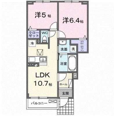 アルソラーレⅠ 102【管理NO：1-028686201-01020】 ★家具家電は申し込み後に搬入します★の物件画像