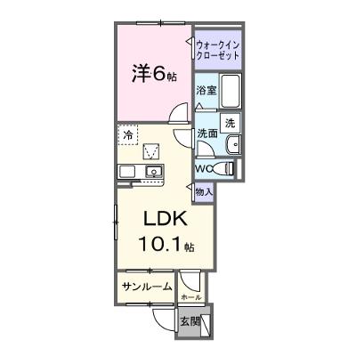 ブリーズ　Ｓ 101【管理NO：1-028665701-01010】 ★家具家電は申し込み後に搬入しますの物件画像