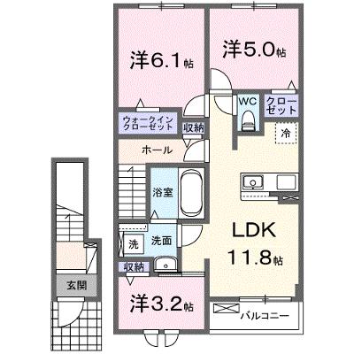 グレース辰の木 203【管理NO：1-028506101-02030】 ★家具家電は申し込み後に搬入します 2026年10月上旬入居可能の物件画像