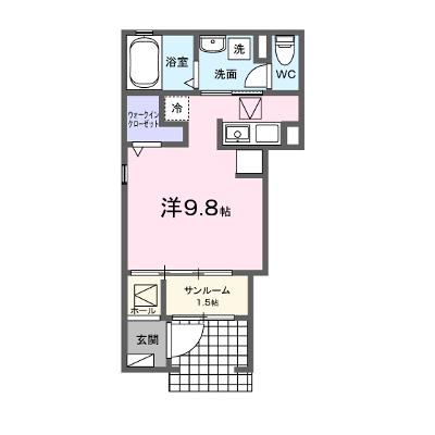 サツキＡ 101【管理NO：1-028243601-01010】 ★家具家電は申し込み後に搬入します★の物件画像