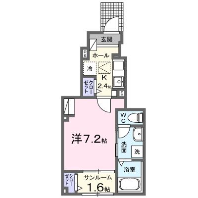 エリタージュ　Ⅱ 102【管理NO：1-026655102-01020】 ★家具家電は申し込み後に搬入します★の物件画像
