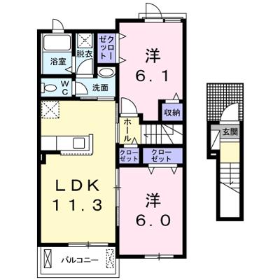 インマイドリームⅡ 203【管理NO：1-020040601-02030】 ★家具家電は申し込み後に搬入します★の物件画像