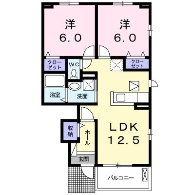 ラ・フランセ下古山Ｂ 103【管理NO：1-019847902-01030】 ★家具家電は申し込み後に搬入します★の物件画像