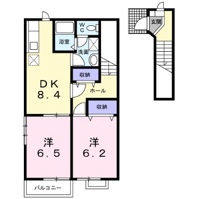 エランドールＣ 203【管理NO：1-009324703-02030】 2026年08月上旬入居可能の物件画像