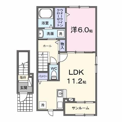 ベル　セゾン 204【管理NO：1-027972001-02040】 ★家具家電は申し込み後に搬入しますの物件画像