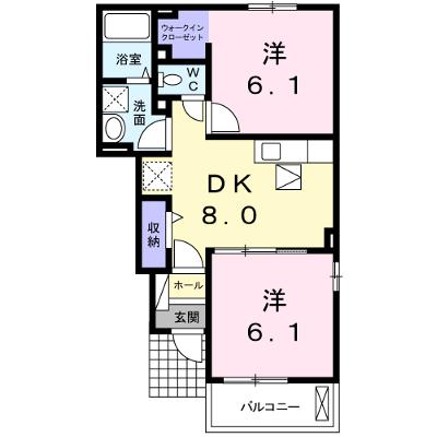 プリムローズ　Ｂ 103【管理NO：1-018489602-01030】 ★家具家電は申し込み後に搬入しますの物件画像