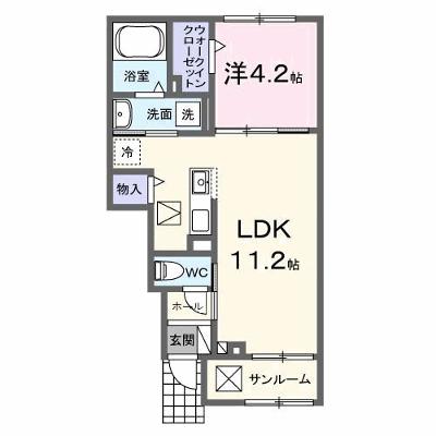 フォレスタ・フィオーレ 102【管理NO：1-028438402-01020】 ★家具家電は申し込み後に搬入します 2026年09月上旬入居可能の物件画像