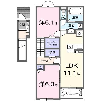 フォレスタ・ブレッツァ 202【管理NO：1-028438401-02020】 ★家具家電は申し込み後に搬入します 2026年09月上旬入居可能の物件画像