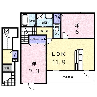 カーサ　エルゴルド　Ｃ 202【管理NO：1-014075003-02020】 ★家具家電は申し込み後に搬入しますの物件画像
