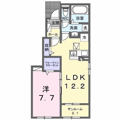 ヴィラ　シルク　Ⅰ 101【管理NO：1-027763501-01010】 ★家具家電は申し込み後に搬入します 2026年08月中旬入居可能の物件画像