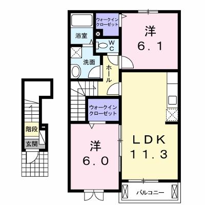 プロムナード　ヒル 203【管理NO：1-018038101-02030】 ★家具家電は申し込み後に搬入しますの物件画像