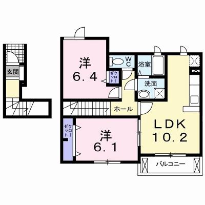 イノセント 202【管理NO：1-014089601-02020】 ★家具家電は申し込み後に搬入しますの物件画像