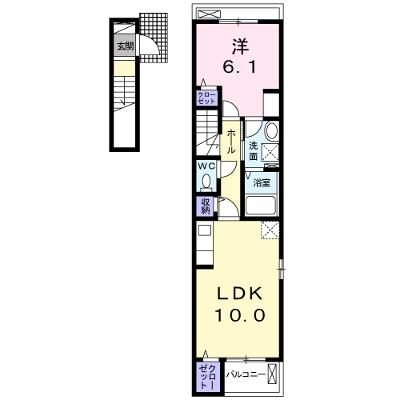 グレイス　フレイム 201【管理NO：1-025891501-02010】 ★家具家電は申し込み後に搬入します★の物件画像