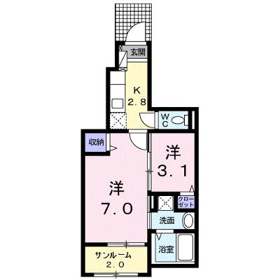エクセレント　Ｔ．Ｙ　Ⅱ 102【管理NO：1-023789802-01020】 ★家具家電は申し込み後に搬入します★の物件画像