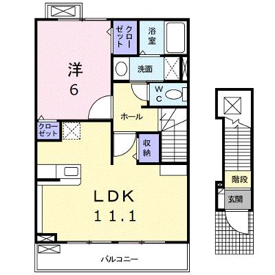 エアリーⅠ 202【管理NO：1-016443901-02020】 ★家具家電は申し込み後に搬入します★の物件画像