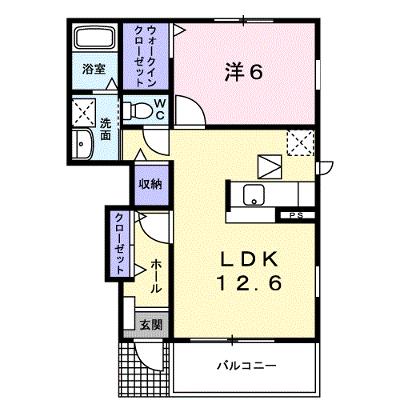 ソレイユコートＣ 103【管理NO：1-016408802-01030】 ★家具家電は申し込み後に搬入します★の物件画像