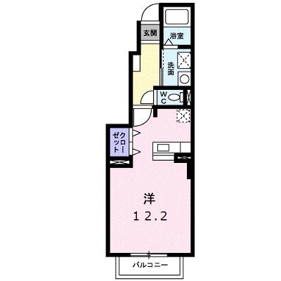 ジェルメⅡ 102【管理NO：1-015762201-01020】 ★家具家電は申し込み後に搬入します★の物件画像