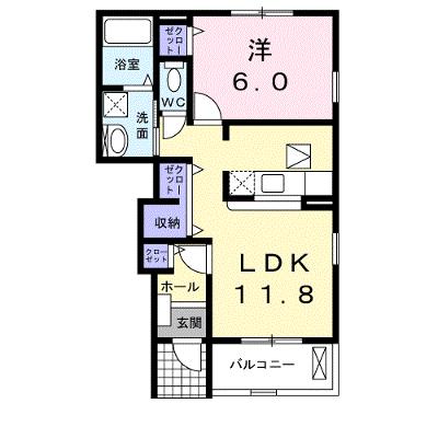 フェリーチェⅡ 102【管理NO：1-017354402-01020】 ★家具家電は申し込み後に搬入します 2026年08月中旬入居可能の物件画像