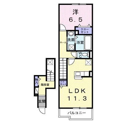 プラシードⅡ 204【管理NO：1-028630701-02040】 ★家具家電は申し込み後に搬入します 2026年10月上旬入居可能の物件画像