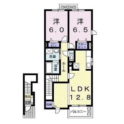 ヴィラ花咲 204【管理NO：1-016200401-02040】 ★家具家電は申し込み後に搬入します 2026年07月下旬入居可能の物件画像