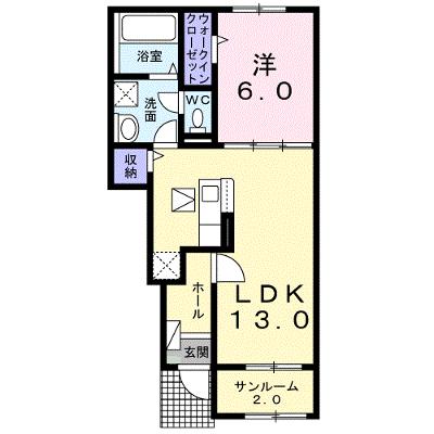 シェル　クレール　Ⅰ 102【管理NO：1-028334501-01020】 ★家具家電は申し込み後に搬入します★の物件画像
