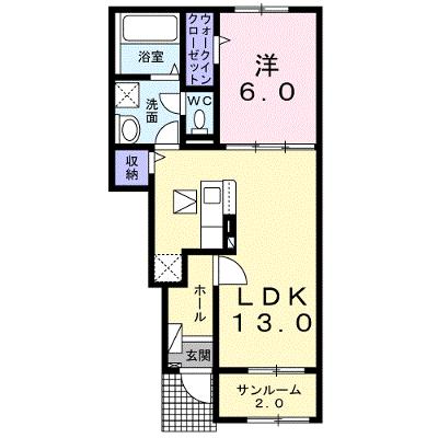 グリーン　プロムナード 104【管理NO：1-028430401-01040】 ★家具家電は申し込み後に搬入します★の物件画像