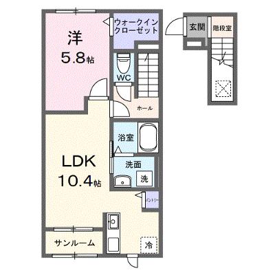 ヒカルサ羽生　サウス 202【管理NO：1-028399501-02020】 ★家具家電は申し込み後に搬入しますの物件画像