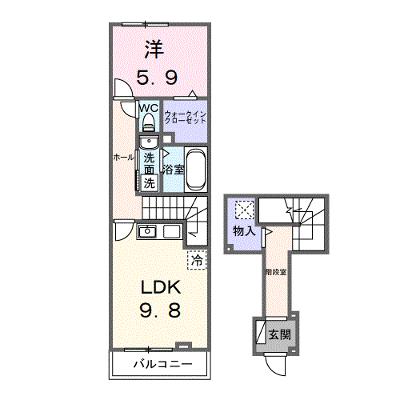 ベル　ソーレ　メゾン 202【管理NO：1-028414601-02020】 ★家具家電は申し込み後に搬入します★ ★2026年09月上旬入居可能★の物件画像