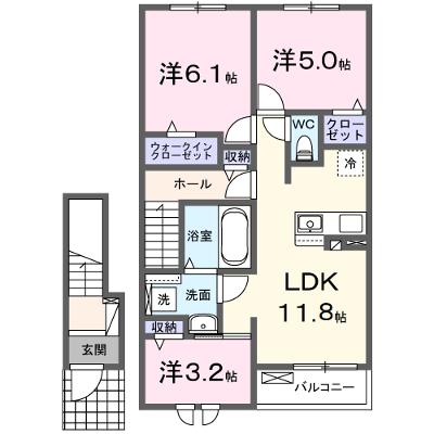 フェリチタカーサ　Ⅰ 202【管理NO：1-028470701-02020】 ★家具家電は申し込み後に搬入します 2026年09月上旬入居可能の物件画像