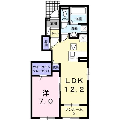 フリーデ　越生 101【管理NO：1-026254901-01010】 ★家具家電は申し込み後に搬入します★ ★2026年10月下旬入居可能★の物件画像