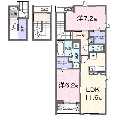 クレッセント毛呂山 301【管理NO：1-027679301-03010】 ★家具家電は申し込み後に搬入しますの物件画像