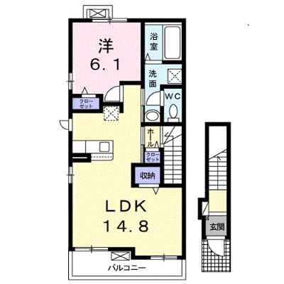 エテルノ　Ⅳ 201【管理NO：1-025103104-02010】 ★家具家電は申し込み後に搬入します 2026年07月下旬入居可能の物件画像