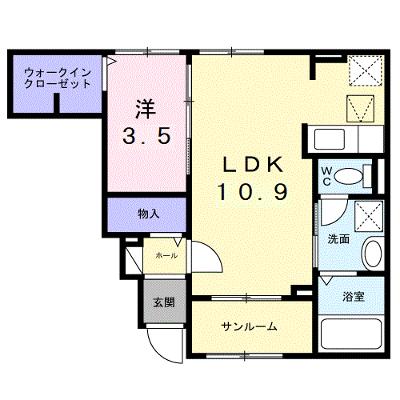 カーサ・ヴェルデ 101【管理NO：1-028652201-01010】 ★家具家電は申し込み後に搬入します★ ★2026年09月上旬入居可能★の物件画像
