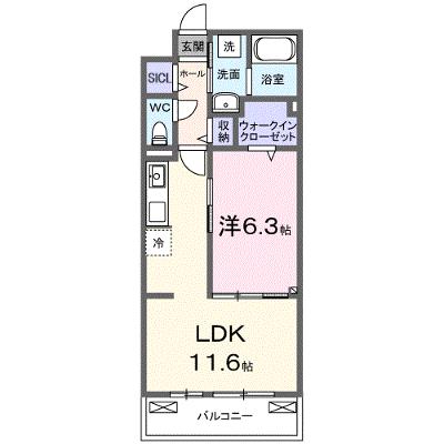 リオラ　Ⅰ 303【管理NO：1-028500701-03030】 ★家具家電は申し込み後に搬入します 2026年10月上旬入居可能の物件画像