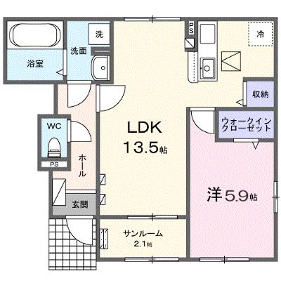 グラン　ヴェール 105【管理NO：1-028451101-01050】 ★家具家電は申し込み後に搬入します 2026年09月上旬入居可能の物件画像