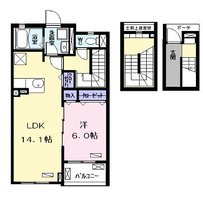 アルコバレーノⅠ 304【管理NO：1-025153001-03040】 ★家具家電は申し込み後に搬入しますの物件画像