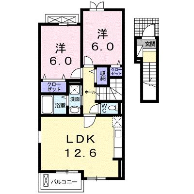 カーサ　デ　ファミリオⅡ 203【管理NO：1-018714801-02030】 ★家具家電は申し込み後に搬入しますの物件画像