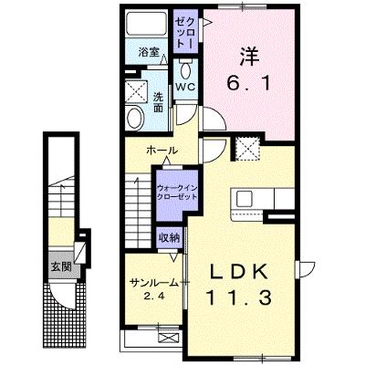 サンシェール 203【管理NO：1-027788301-02030】 ★家具家電は申し込み後に搬入しますの物件画像