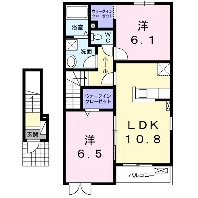 関南町レジデンスⅢ 205【管理NO：1-019763603-02040】 ★家具家電は申し込み後に搬入しますの物件画像