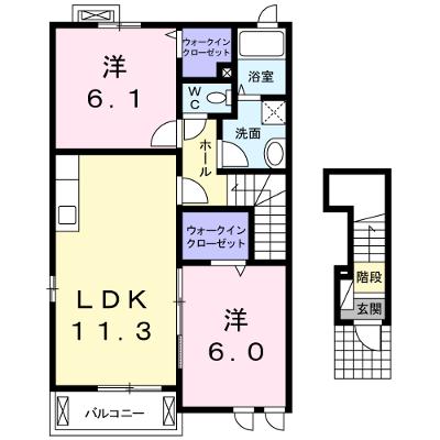 プティ・エトワール　Ⅲ 201【管理NO：1-016303603-02010】 ★家具家電は申し込み後に搬入します★の物件画像