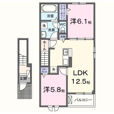 クラールいしおかⅠ 202【管理NO：1-028627201-02020】 ★家具家電は申し込み後に搬入します★ ★2026年10月上旬入居可能★の物件画像