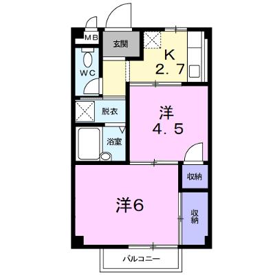フローラル内藤Ｄ 102【管理NO：1-004038501-01020】の物件画像