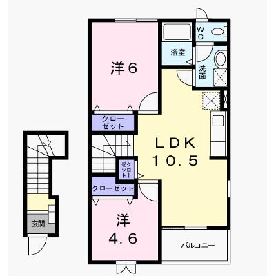 エレガンシアＢ 203【管理NO：1-012535202-02030】 ★家具家電は申し込み後に搬入しますの物件画像