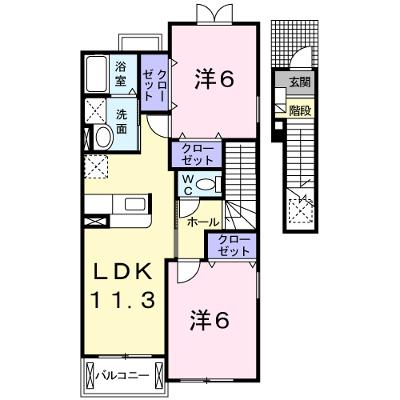 サニープラシードＢ 201【管理NO：1-013366402-02010】 ★家具家電は申し込み後に搬入しますの物件画像