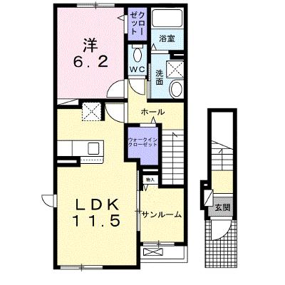 ポスト　フォルトナートＡ 201【管理NO：1-027255301-02010】 ★家具家電は申し込み後に搬入します★の物件画像