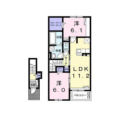 ローザ・ヴィレⅢ 203【管理NO：1-025812503-02030】 ★家具家電は申し込み後に搬入します★の物件画像
