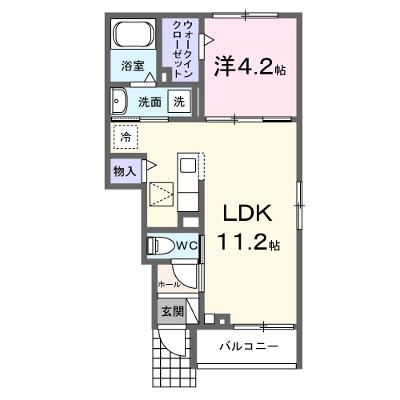 ラフレシールⅡ 106【管理NO：1-028022401-01060】 ★家具家電は申し込み後に搬入します★の物件画像