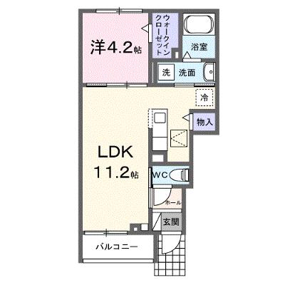 ラフレシールⅡ 102【管理NO：1-028022401-01020】 ★家具家電は申し込み後に搬入します★の物件画像